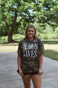CAMO JESUS SAVES TEE